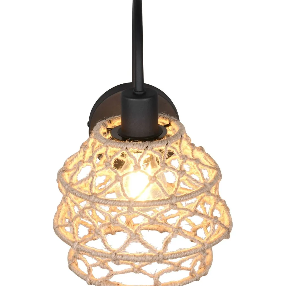 Seinävalaisin Trio Hive, E27, luonnollinen väri/hamppu
