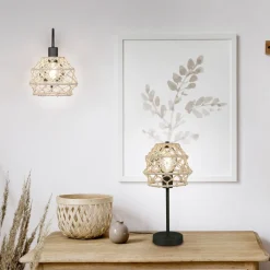 Seinävalaisin Trio Hive, E27, luonnollinen väri/hamppu