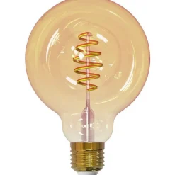 Sisustuslamppu Airam SmartHome GLOBE 95, 4.9W, E27, 350lm, 1800-3000K, amber