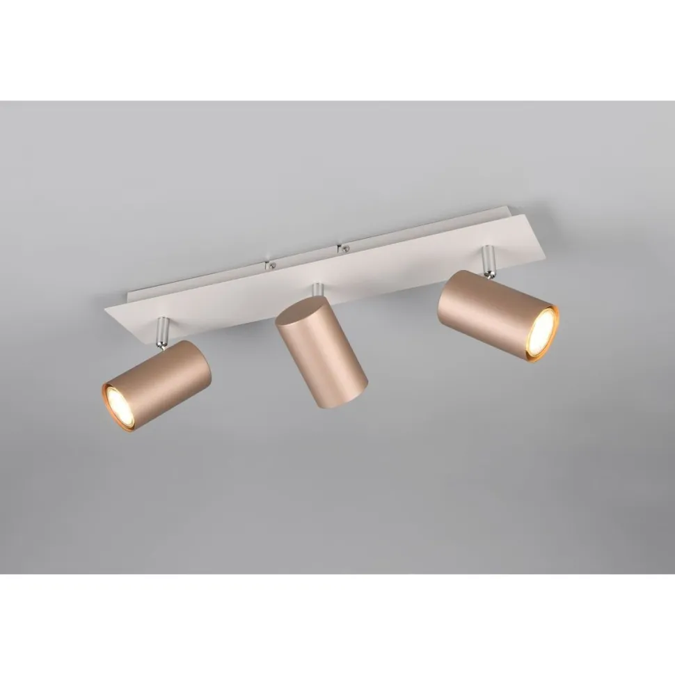 Spotti Trio Marley 3-osainen GU10 valkoinen/ruskea