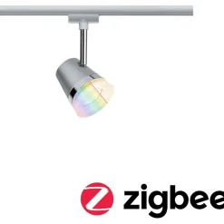 Spottivalaisin kiskoon Paulmann URail Cone, Smart Home Zigbee 3.0, GU10, RGBW+, himmennettävä, mattakromi