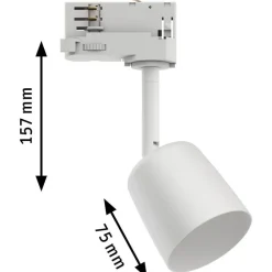 Spottivalaisin kiskoon Paulmann ProRail3 Cover, GU10, max.10W, himmennettävä, hopea