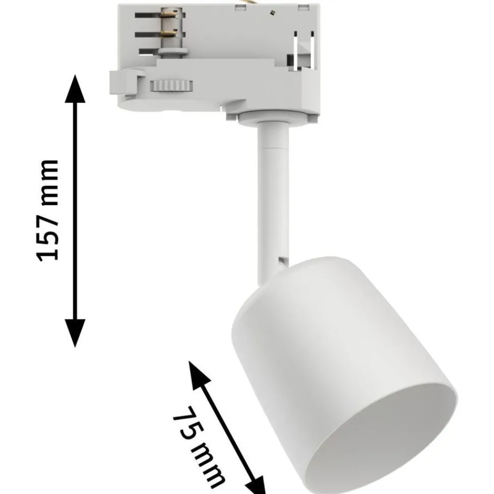 Spottivalaisin kiskoon Paulmann ProRail3 Cover, GU10, max.10W, himmennettävä, hopea