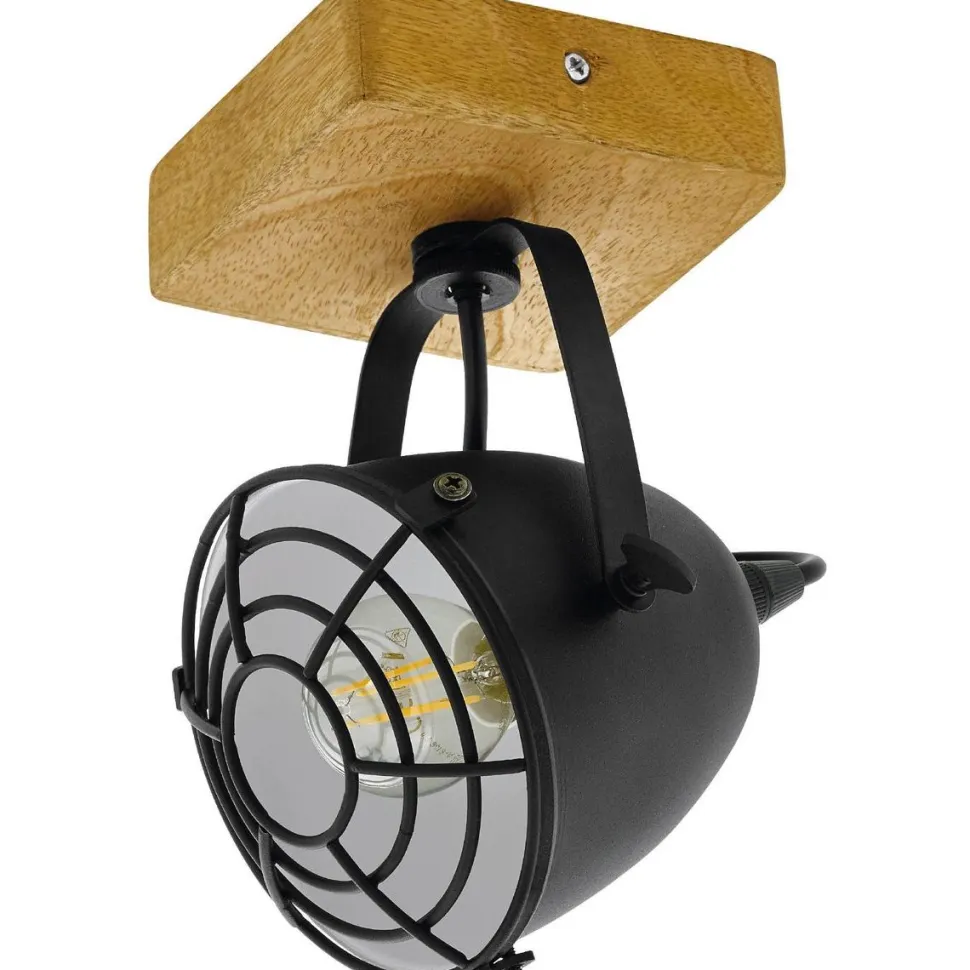 Spottivalaisin Eglo Gatebeck 20,5cm musta/puu