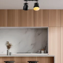 Spottivalaisin kattoon Linento Lighting Spotkafasi, 2-osainen, musta
