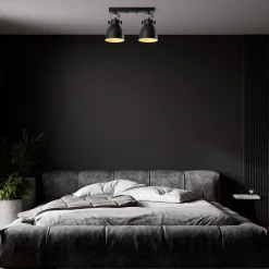 Spottivalaisin kattoon Linento Lighting Spotkafasi, 2-osainen, musta