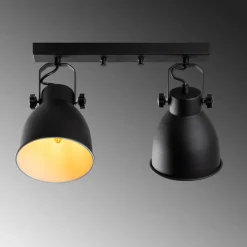 Spottivalaisin kattoon Linento Lighting Spotkafasi, 2-osainen, musta