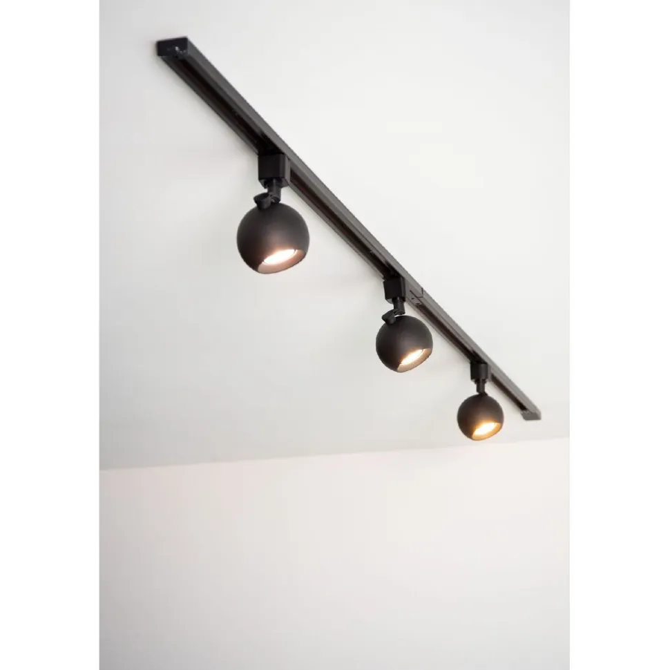 Spottivalaisin kiskoon Lucide Track Favori, GU10, musta, himmennettävä