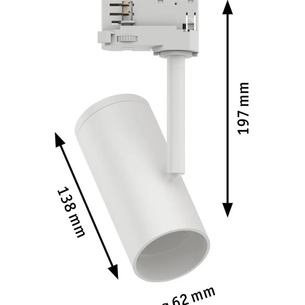 Spottivalaisin kiskoon Paulmann ProRail3 Apol, E27, max.50W, himmennettävä, kromi