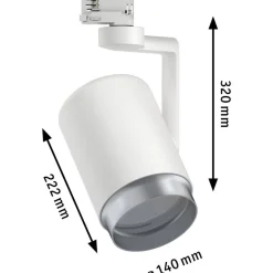 Spottivalaisin kiskoon Paulmann ProRail3 Asthene, PAR38, max.50W, himmennettävä, kromi