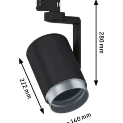 Spottivalaisin kiskoon Paulmann ProRail3 Asthene, PAR38, max.50W, himmennettävä, kromi
