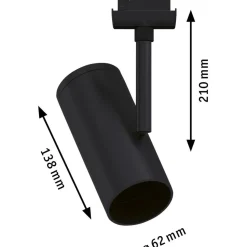 Spottivalaisin kiskoon Paulmann URail Apol, E27, max.50W, himmennettävä, kromi