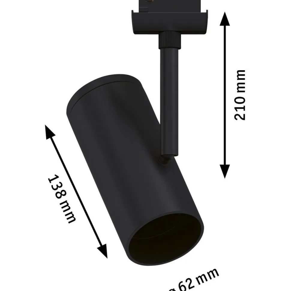 Spottivalaisin kiskoon Paulmann URail Apol, E27, max.50W, himmennettävä, kromi