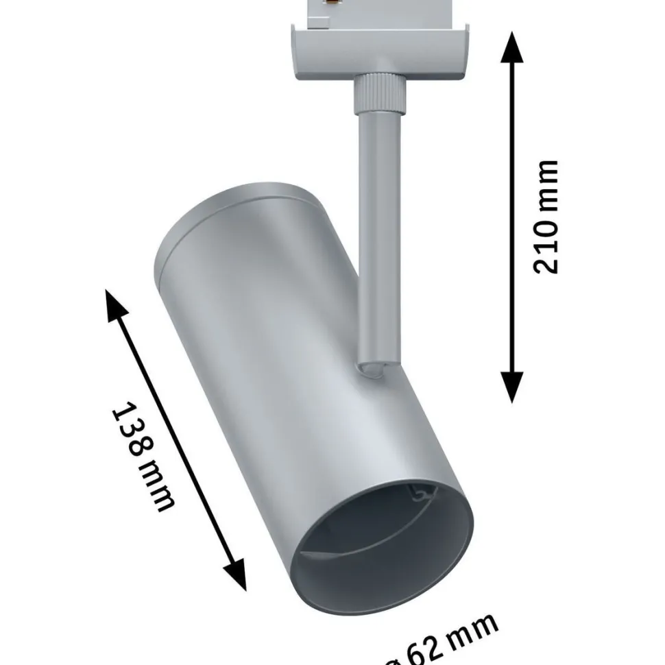 Spottivalaisin kiskoon Paulmann URail Apol, E27, max.50W, himmennettävä, kromi