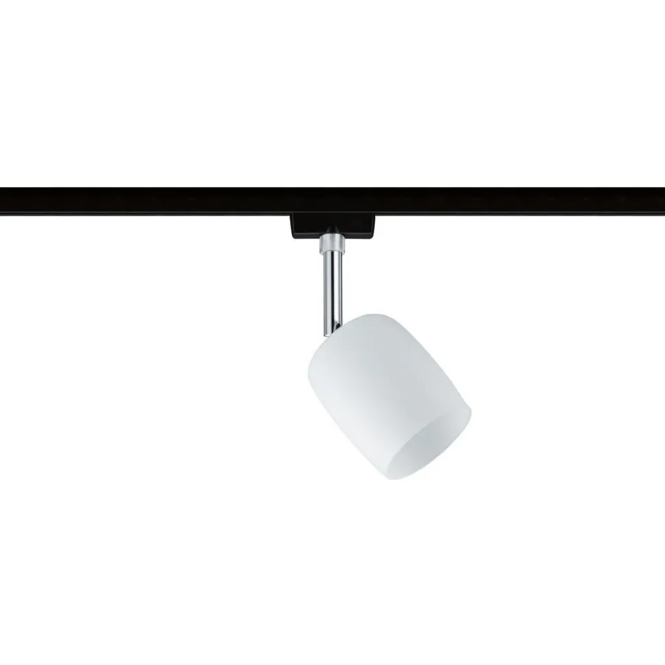 Spottivalaisin kiskoon Paulmann URail Blossom, G9, max.10W, himmennettävä, mattamusta/satiini