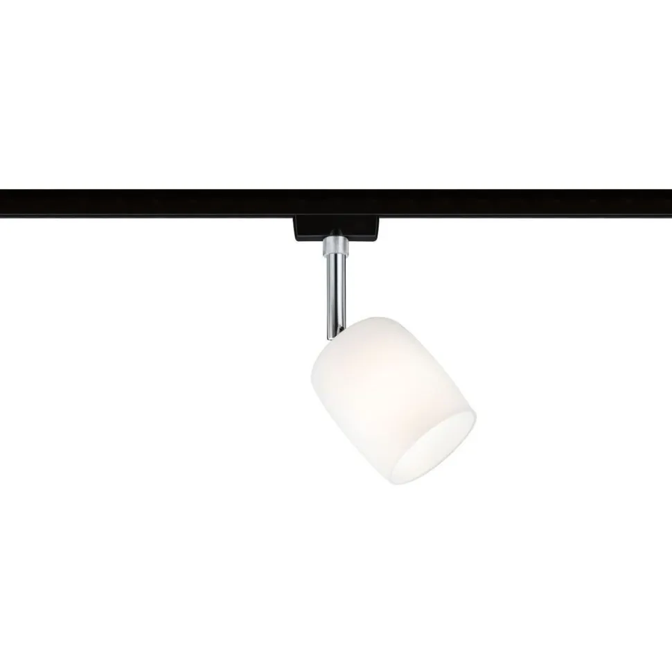 Spottivalaisin kiskoon Paulmann URail Blossom, G9, max.10W, himmennettävä, mattamusta/satiini