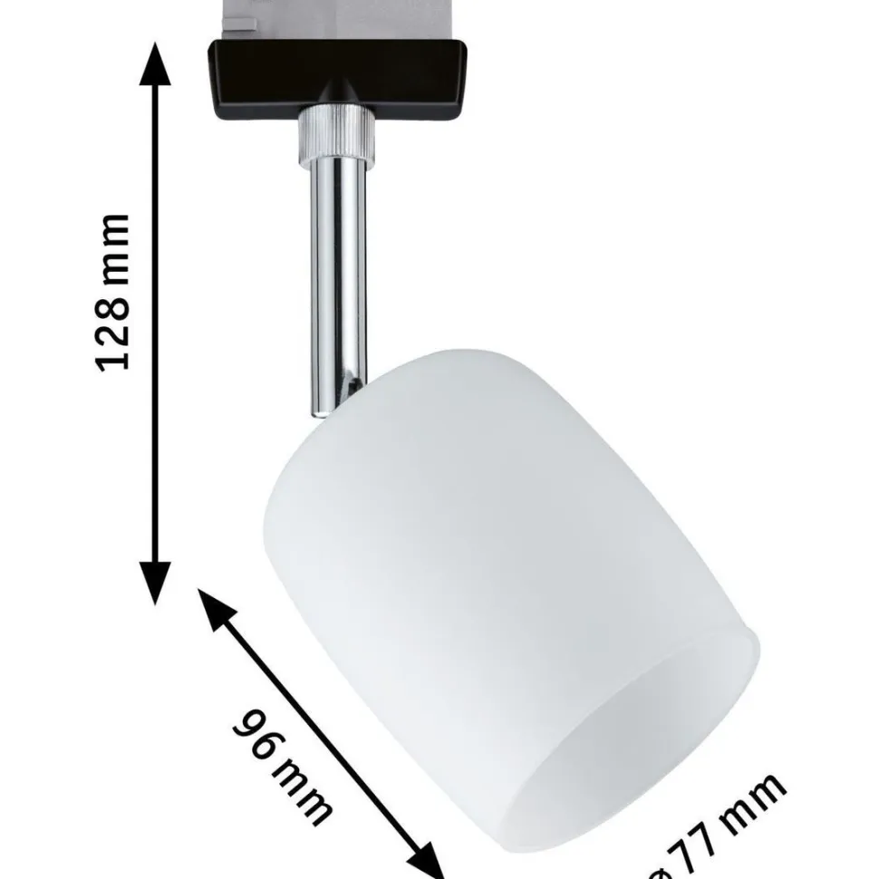 Spottivalaisin kiskoon Paulmann URail Blossom, G9, max.10W, himmennettävä, mattamusta/satiini