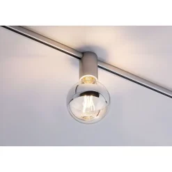 Spottivalaisin kiskoon Paulmann URail, E27, max.20W, himmennettävä, valkoinen