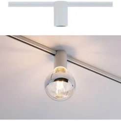 Spottivalaisin kiskoon Paulmann URail, E27, max.20W, himmennettävä, valkoinen