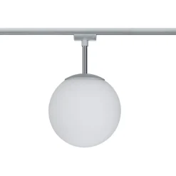 Spottivalaisin kiskoon Paulmann URail Globe, E14, max.10W, himmennettävä, mattakromi
