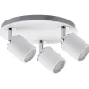 Spottivalaisin Paulmann Tube, IP44, GU10, 3-osainen, himmennettävä, valkoinen/kromi