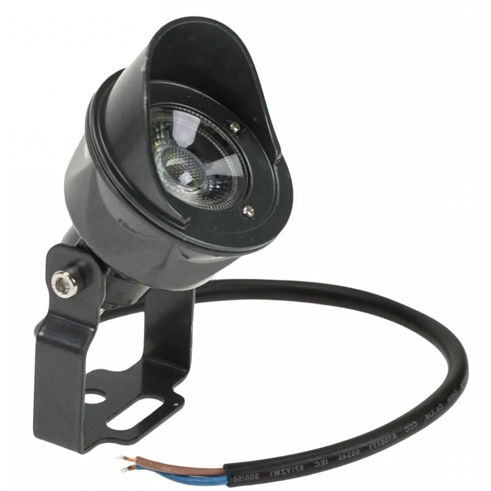 Spottivalaisin Spectrum Flori Spot 25° 24V 5W 3000K IP65 Ø64x100mm musta