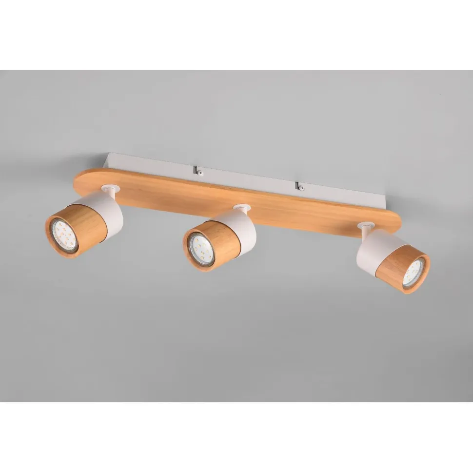 Spottivalaisin Trio Aruni, 3-os, GU10, puu/mattamusta