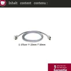 Syöttökaapeli Paulmann Linion 1.75m harmaa