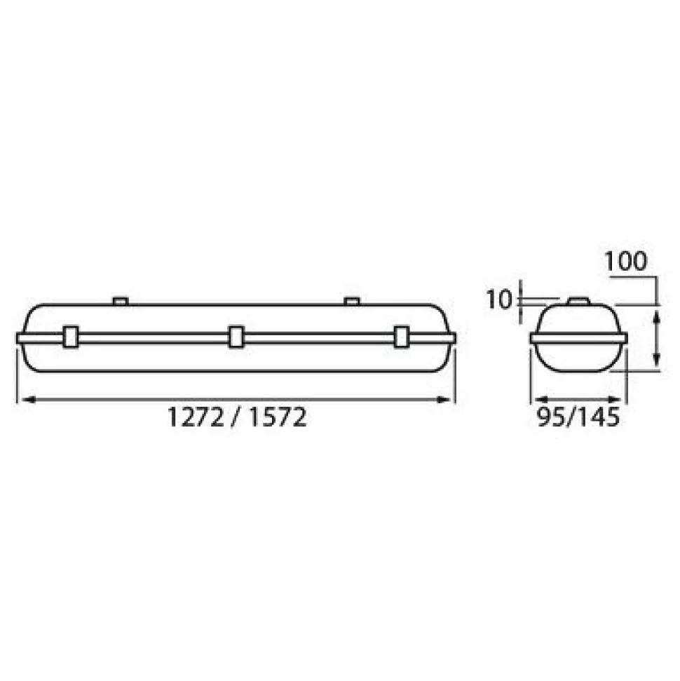 Teollisuusvalaisin Airam Led Runko 1572 mm IP66 max. 2X30W