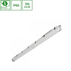 Teollisuusvalaisin Spectrum Limea Gigant Pro Hermetic 1500x80x68mm 58W/47W/37W/27W 4000K 120° IP66 IK10 harmaa/valkoinen
