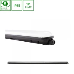 Teollisuusvalaisin Spectrum Limea Gigant tiivistetty 600mm 20W 4000K 120° IP65 IK10 harmaa/valkoinen