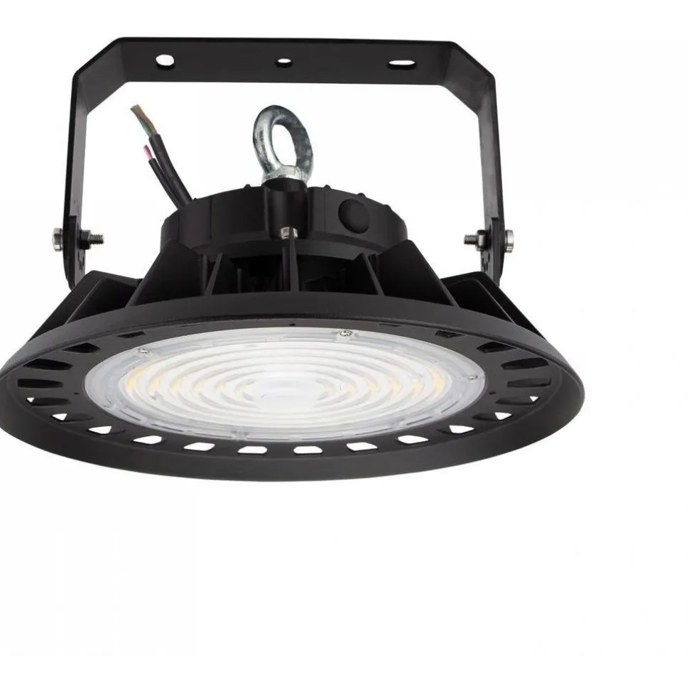 Teollisuusvalaisin Spectrum Plateo 3 High Bay Ø270mm 100W 90° IP65 IK08 4000K ripustettava musta