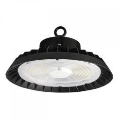 Teollisuusvalaisin Spectrum Plateo 4 High Bay Ø280mm 200W/150W/100W 90° IP65 IK09 4000K ripustettava musta