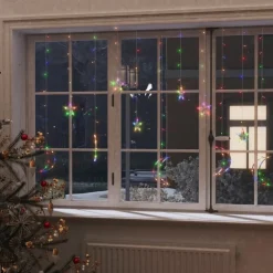 Tähti ja kuu -keijuvalot kaukosäädin 138xLED sininen