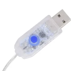 Tähti ja kuu -keijuvalot kaukosäädin 138xLED sininen