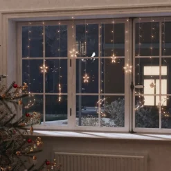 Tähti ja kuu -keijuvalot kaukosäädin 138xLED sininen