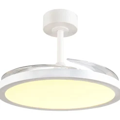 Tuuletinkattovalaisin Trio Kasfjord Starlight Ø106.5cm LED mattavalkoinen