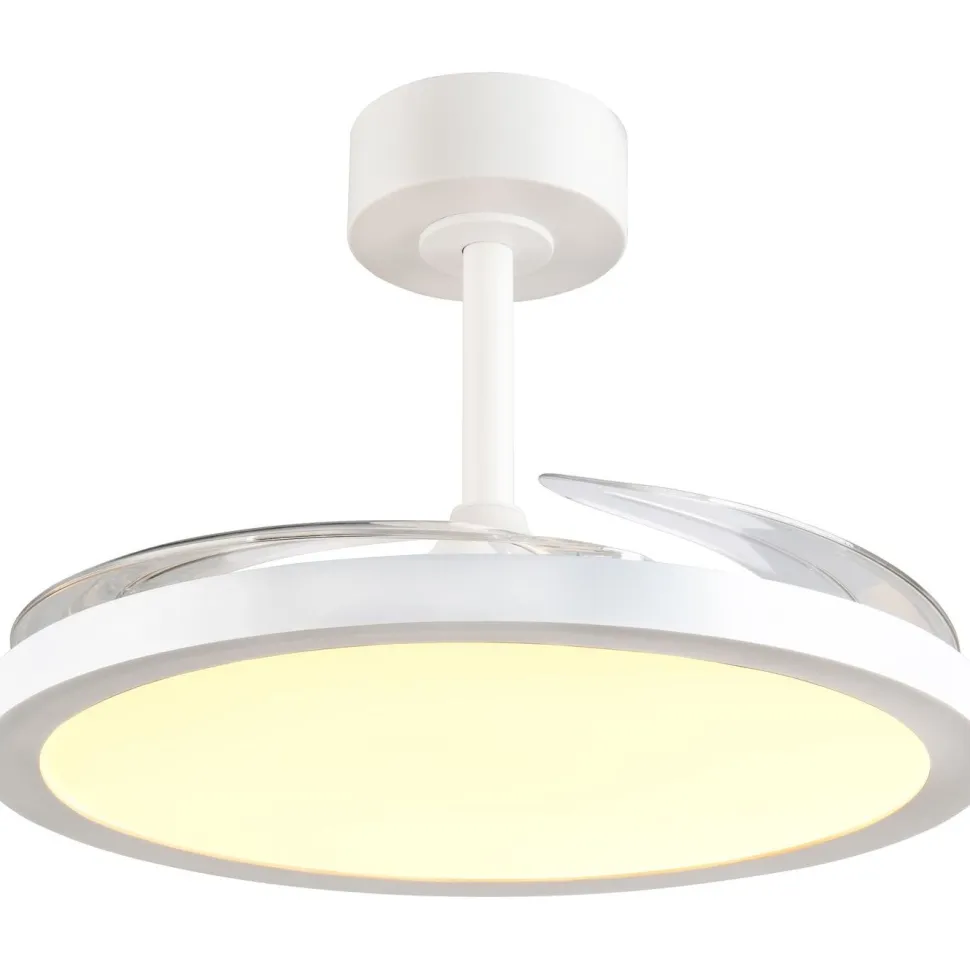 Tuuletinkattovalaisin Trio Kasfjord Starlight Ø106.5cm LED mattavalkoinen
