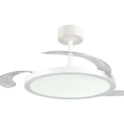 Tuuletinkattovalaisin Trio Kasfjord Starlight Ø106.5cm LED mattavalkoinen