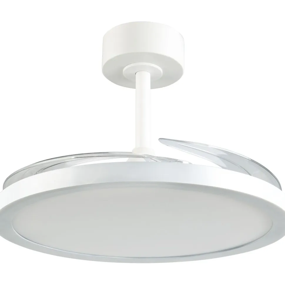 Tuuletinkattovalaisin Trio Kasfjord Starlight Ø106.5cm LED mattavalkoinen