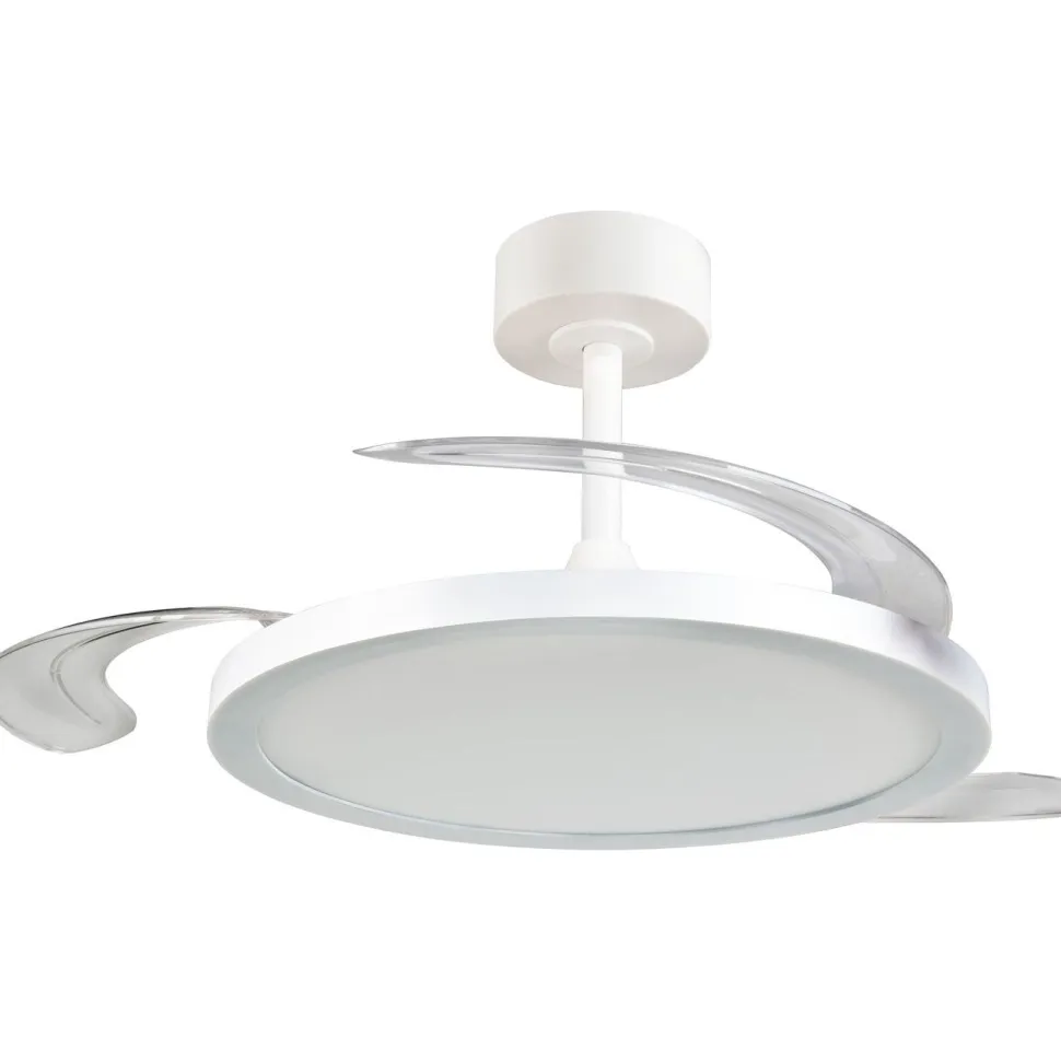 Tuuletinkattovalaisin Trio Kasfjord Starlight Ø106.5cm LED mattavalkoinen