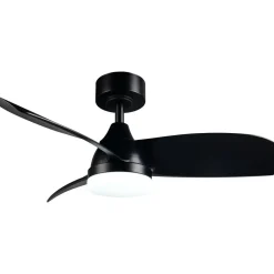 Tuuletinkattovalaisin Trio Helsinki Ø90cm LED mattamusta