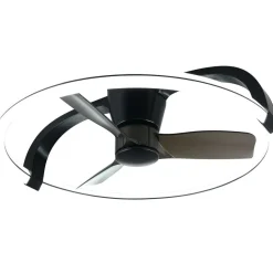 Tuuletinkattovalaisin Trio Stockholm Ø73.5cm LED mattamusta