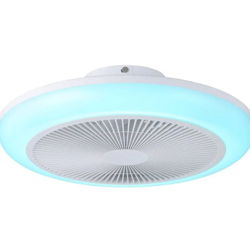 Tuuletinvalaisin Eglo Sayulita RGB Ø46cm, 2700-6500K, IP20, valkoinen/musta