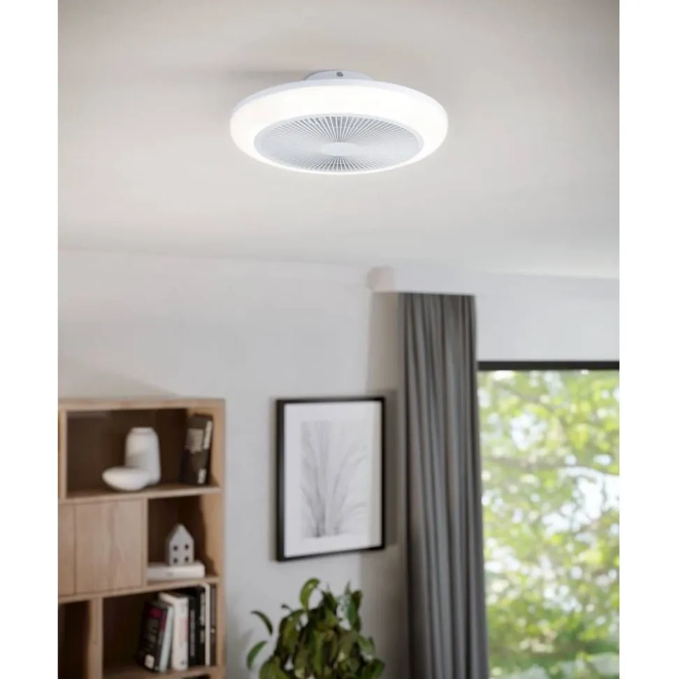 Tuuletinvalaisin Eglo Sayulita RGB Ø46cm, 2700-6500K, IP20, valkoinen/musta