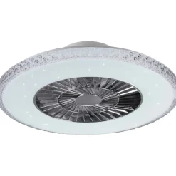 Tuuletinvalaisin Trio Harstad, Ø60cm, kromi, starlight