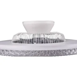 Tuuletinvalaisin Trio Harstad, Ø60cm, kromi, starlight