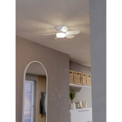 Tuuletinvalaisin Eglo Clovelly Ø52cm 15W LED CCT IP20 kaukosäädin valkoinen