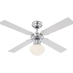 Tuuletinvalaisin Globo Champion Ø105cm 60W valkoinen