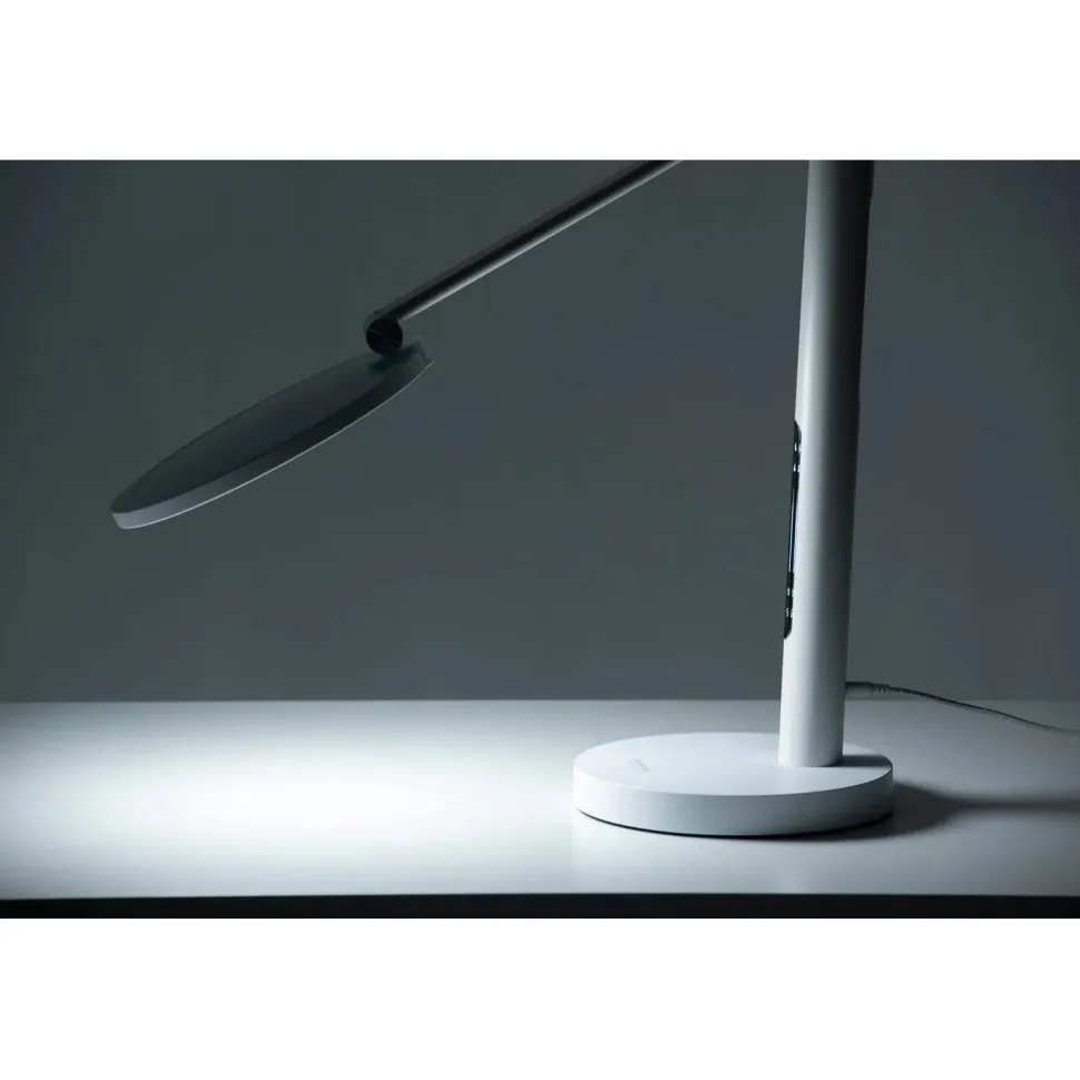 Työpöytävalaisin kirkasvalolla Innolux Oslo 60cm 16W USB valkoinen